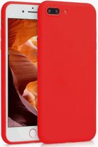 Siliconen hoesje met camera bescherming geschikt voor Apple iPhone 7 Plus / 8 Plus - rood