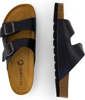 Travelin' Pals - Leren Heren Sandalen - Slippers - Donkerblauw - Maat 41