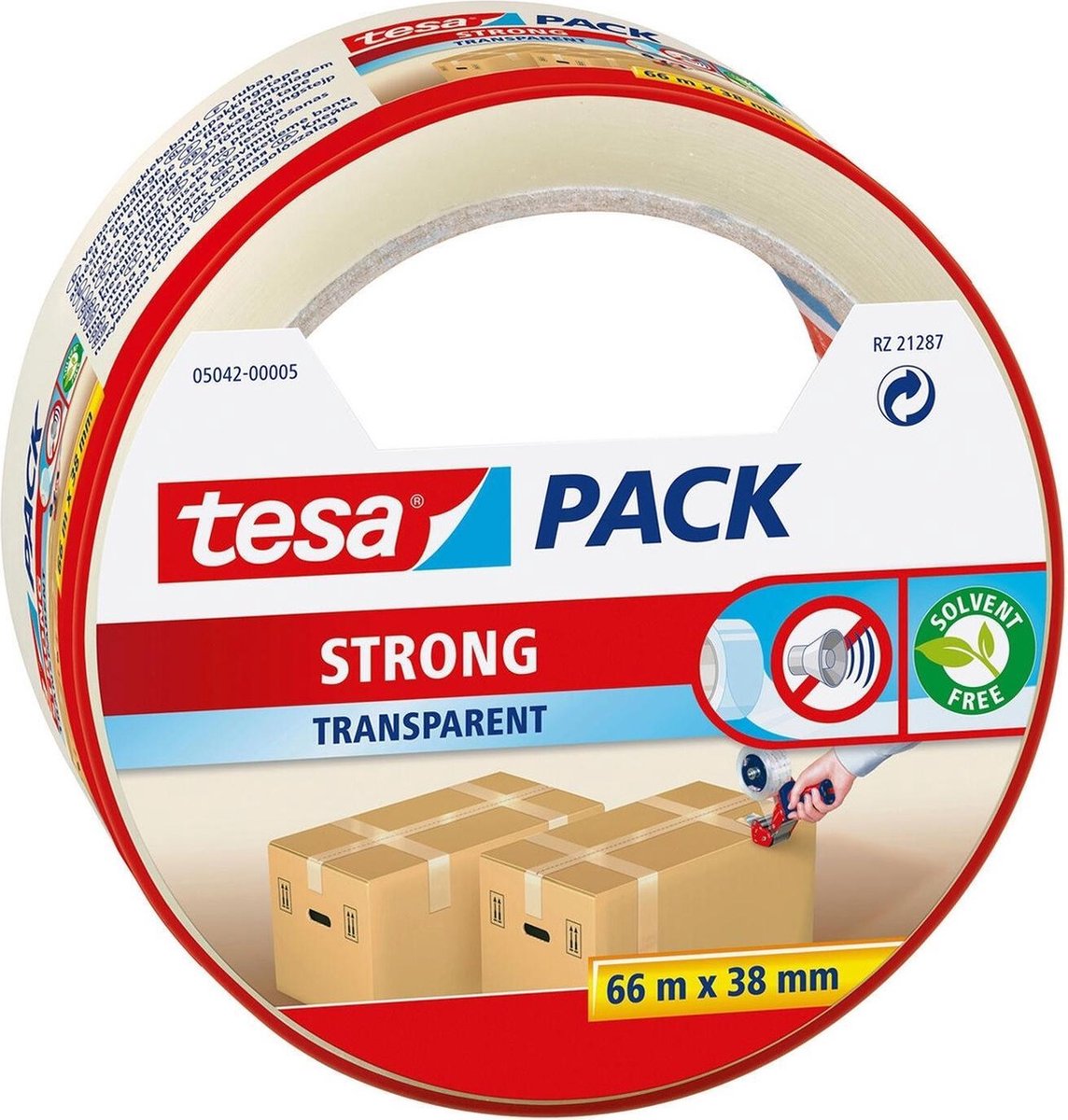2x Tesa verpakkingstape transparant 66 mtr x 38 mm - Klusmateriaal - Verpakkingsmateriaal - Inpakmateriaal - Verpakkingsbenodigdheden - Verpakkingstape/inpaktape - Dozen afsluittape - Tesa