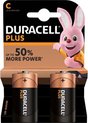 Lot de 6 piles Duracell C Plus 1,5 V - alcalines - LR14 MN1400 - Pack piles