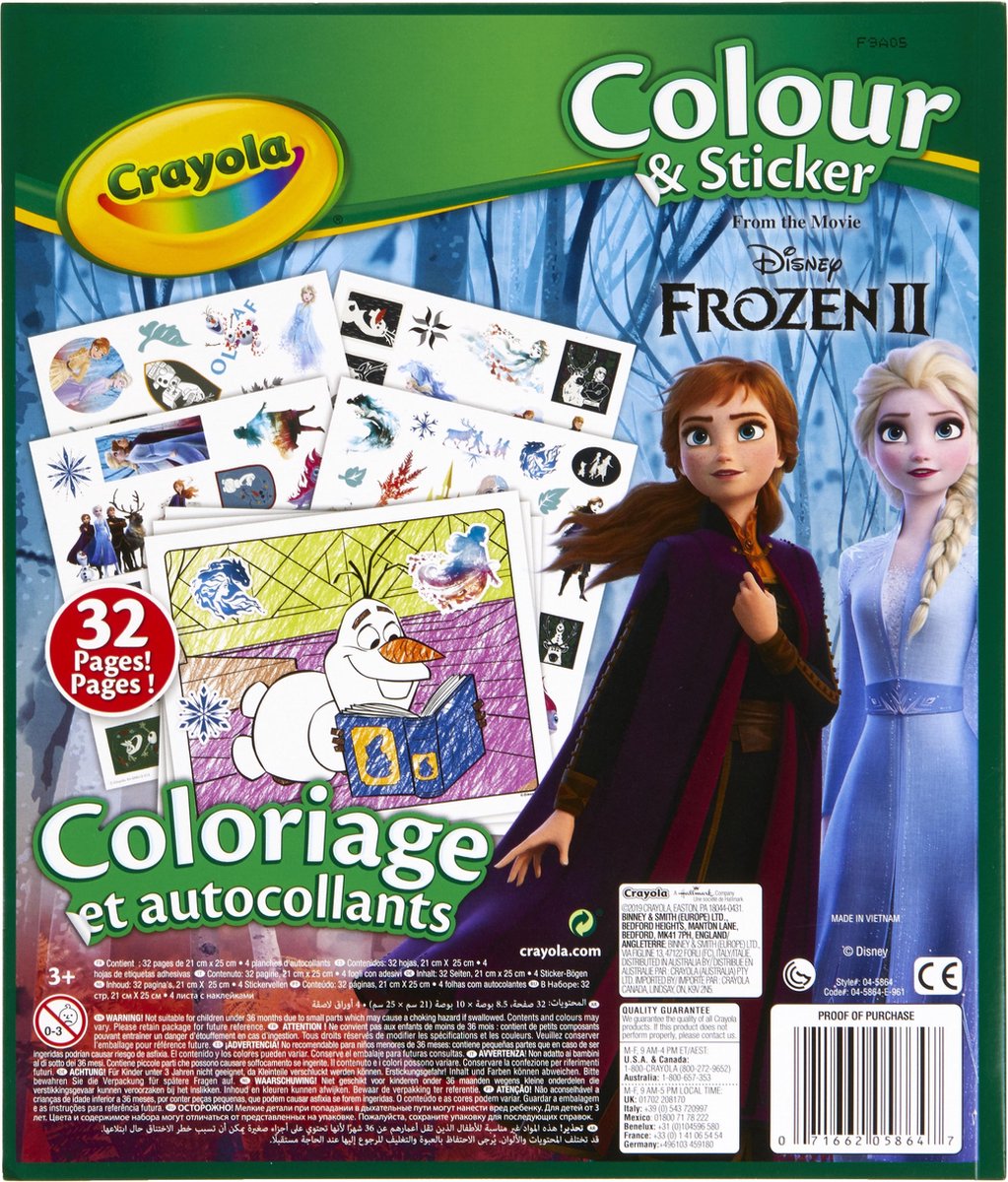 Crayola - Frozen 2 - Kleurboek - Kleur En Sticker Boek Voor Kinderen — afbeelding 2