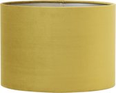 Light & Living Velours - Cilinder Lampenkap - Dusty Gold - Ø30x21 cm