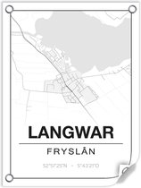 Tuinposter LANGWAR (Fryslân) - 60x80cm