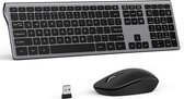 Draadloos toetsenbord en Muis - QWERTY keyboard - 2.4 GHZ - Voor PC, Laptop, Tablet - Compatible met Windows/Android/IOS - Black