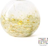 Design vaas vase - Fidrio MISTIQUE GREEN - glas, mondgeblazen - diameter 25 cm hoogte 21 cm