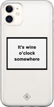 iPhone 11 transparant hoesje - Wine time | Apple iPhone 11 case | TPU backcover transparant