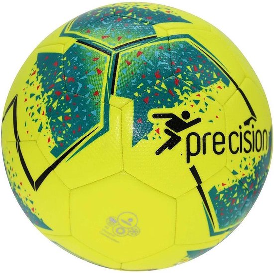 Precision Trainingsbal Fusion - voetbal - 340-390 gram - Pu - Geel/groen - Maat 4