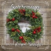 Kaart - Vierkant - 15x15cm - Met envelop - Goede Kerstdagen En Gezegend Nieuw - Christelijke kaart - Majestic Ally - 12 stuks
