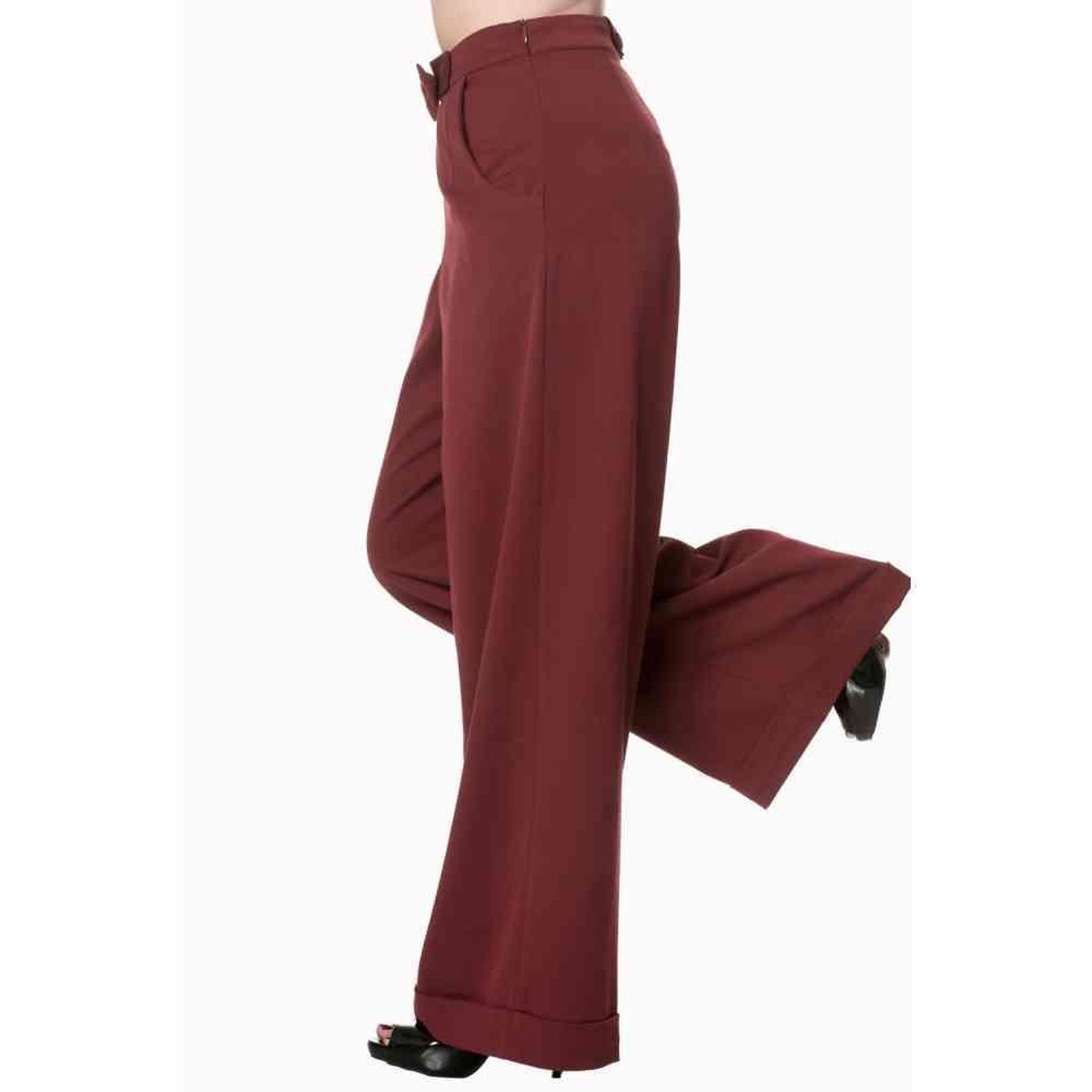 Dancing Days - HIDDEN AWAY Wijde broek - XL - Rood