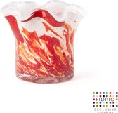 Design vaas Wave mini - Fidrio ROSSO - glas, mondgeblazen - hoogte 12 cm