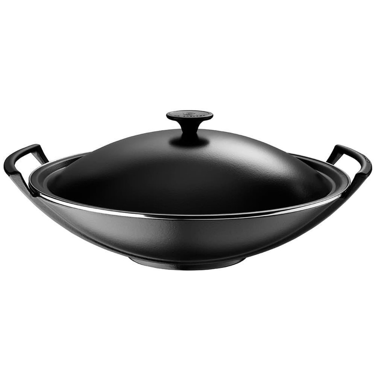 Nodig hebben Harmonisch prachtig Le Creuset wok zwart gietijzer met metaal deksel | bol.com