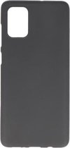 Bestcases Color Telefoonhoesje - Backcover Hoesje - Siliconen Case Back Cover voor Samsung Galaxy A71 - Zwart