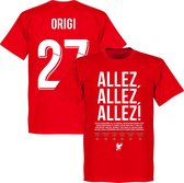 Liverpool Allez Allez Allez Origi 27 T-Shirt - Rood - S