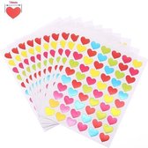 Grote hartjes - Beloningsstickers - 10 vellen - Kinderstickers - Hartjes sticker