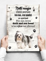 Wandbord hond: Shih Tzu - 30 x 42 cm