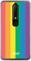 Nokia 6 (2018) Hoesje Transparant TPU Case - #LGBT #ffffff