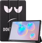 Hoes Geschikt voor Samsung Galaxy Tab S6 Lite Hoes Luxe Hoesje Book Case - Hoesje Geschikt voor Samsung Tab S6 Lite Hoes Cover - Don't Touch Me