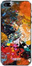 6F hoesje - geschikt voor iPhone SE (2016) -  Transparant TPU Case - Colourful Palette #ffffff