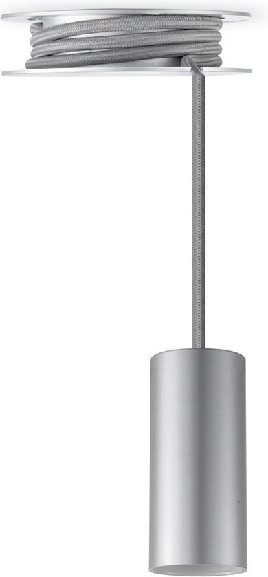 Home Sweet Home - Moderne Verlichtingspendel Move me-Pulley - hanglamp geschikt voor E27 LED lichtbron - Zilver - 12/12/154cm - Pendellamp geschikt voor woonkamer, slaapkamer en keuken
