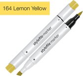 Stylefile Marker Brush - Lemon Yellow - Hoge kwaliteit twin tip marker met brushpunt