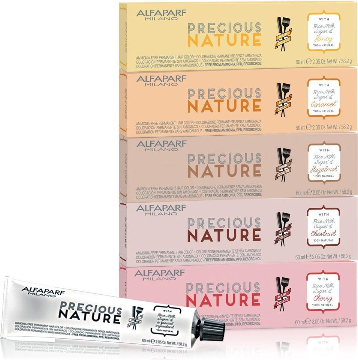 Alfaparf - Precious Nature - Ammonia-Free Permanent Hair Color - 2 - 60 ml