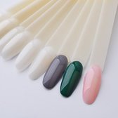 Rounded nagel | nagel display MILKY WIT | nep nagels | Kunstnagel Acrylnagel | 50 stuks verschillende kleuren nagellak | Nagelwaaier| nagellak | False Nail |Nagel Display Ring Waaier | nepnag