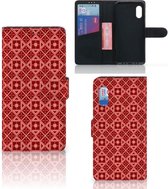 Smartphone Hoesje Geschikt voor Samsung Xcover Pro Wallet Case Batik Red