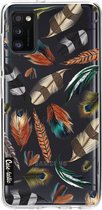 Casetastic Samsung Galaxy A41 (2020) Hoesje - Softcover Hoesje met Design - Feathers Multi Print