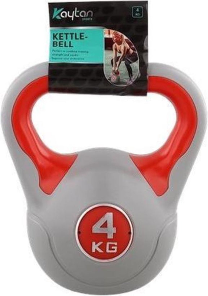 Kettlebell 4KG kunstof | fitness assoiresses | home training