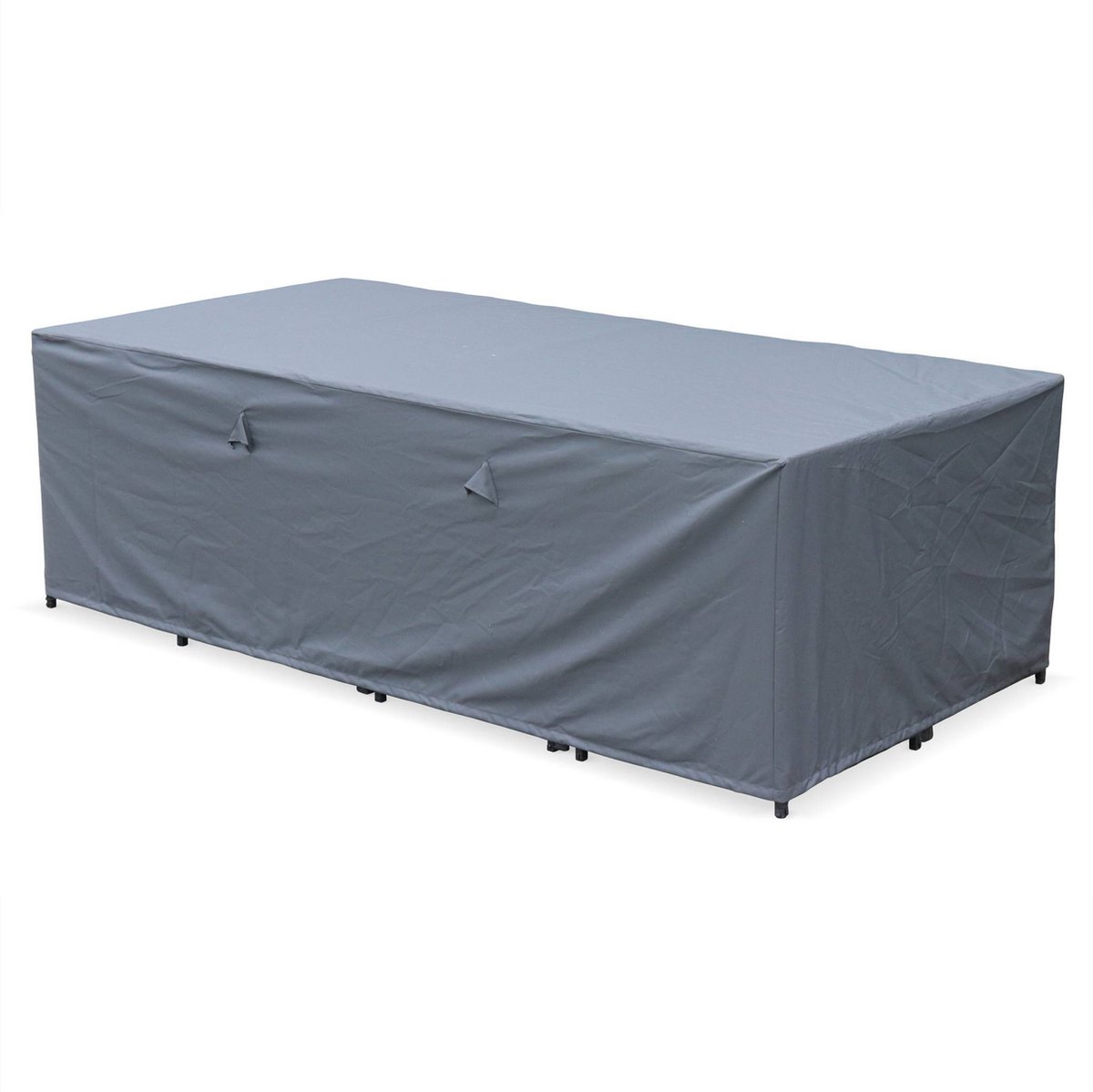 Beschermhoes voor tuintafel 230x112cm, donkergrijs polyester, geschikt voor vasto 12, vabo 12, cubo 12.