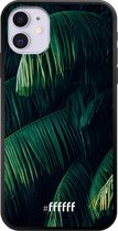 iPhone 11 Hoesje TPU Case - Palm Leaves Dark #ffffff