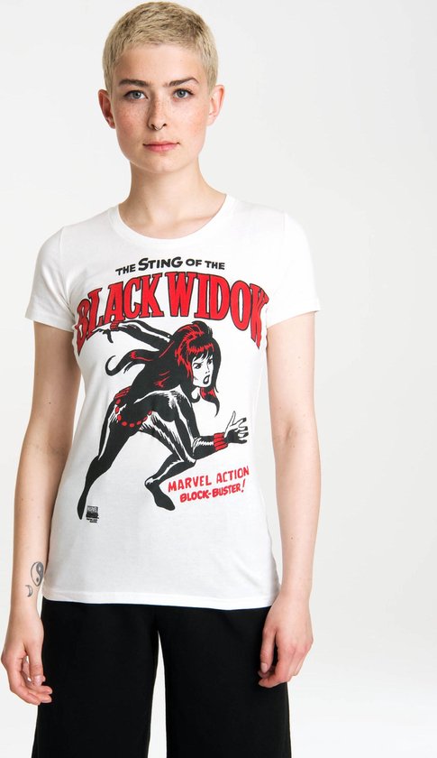Einde mezelf Consumeren Logoshirt Vrouwen T-shirt Black Widow - Marvel Comics - Shirt met ronde  hals van... | bol.com