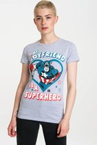 My boyfriend superhero shirt dames - X-Small