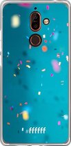 Nokia 7 Plus Hoesje Transparant TPU Case - Confetti #ffffff