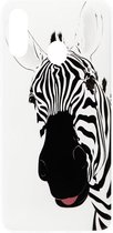 ADEL Siliconen Back Cover Softcase Hoesje Geschikt voor Samsung Galaxy A40 - Zebra