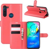 Book Case - Motorola Moto G8 Power Hoesje - Rood