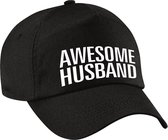 Awesome husband pet / cap zwart voor heren - baseball cap - cadeau petten / caps voor echtgenoot / vriend