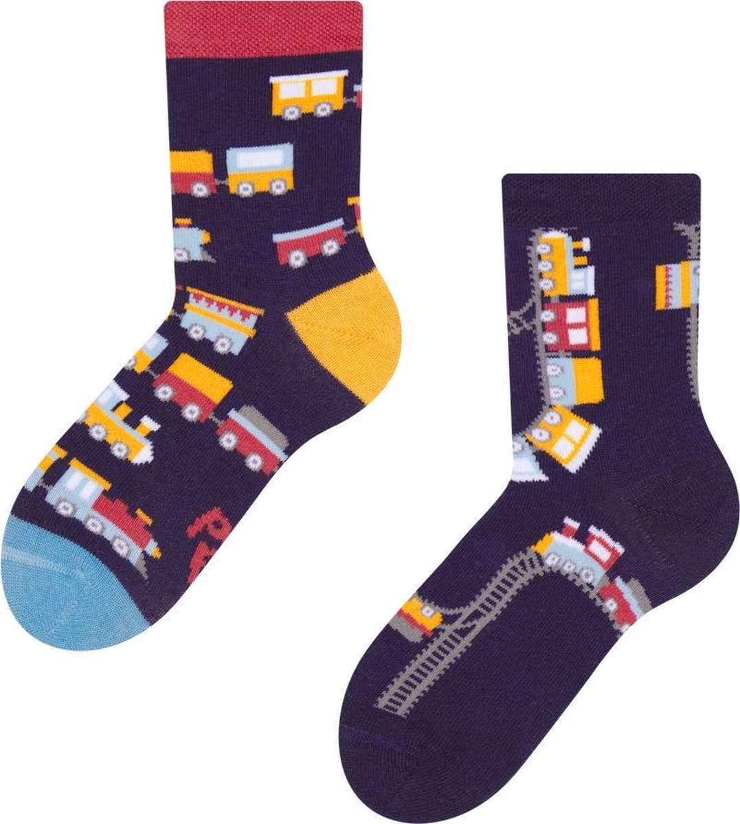 Dedoles Mismatched Kinderen Sokken - Treinen - Maat 31-34