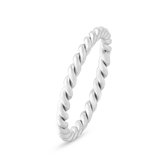 Twice As Nice Ring in edelstaal, gedraaid, 2.5 mm  52
