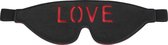 ToySecrets - Zwarte leren oogmasker - LOVE