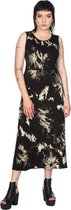 Banned Lange jurk -3XL- THROW ON TIE DYE Zwart