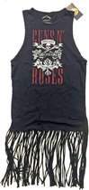 Guns n Roses Mouwloze top met franjes -L- Appetite For Destruction Zwart