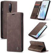 CASEME - OnePlus 8 Retro Wallet Case - Koffie