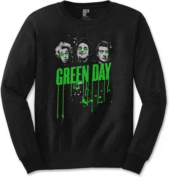 Green Day Longsleeve shirt XL Drips Zwart