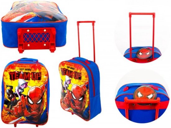 Trolley Sac à dos pour enfants avec roulettes Spider-man Powerful