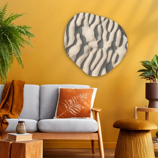 Décoration murale Organique - Décoration Décoration murale Plastique - Peinture Organique - Plage - Sable - Été - 60x60 cm - Forme Miroir Organique sur Plastique