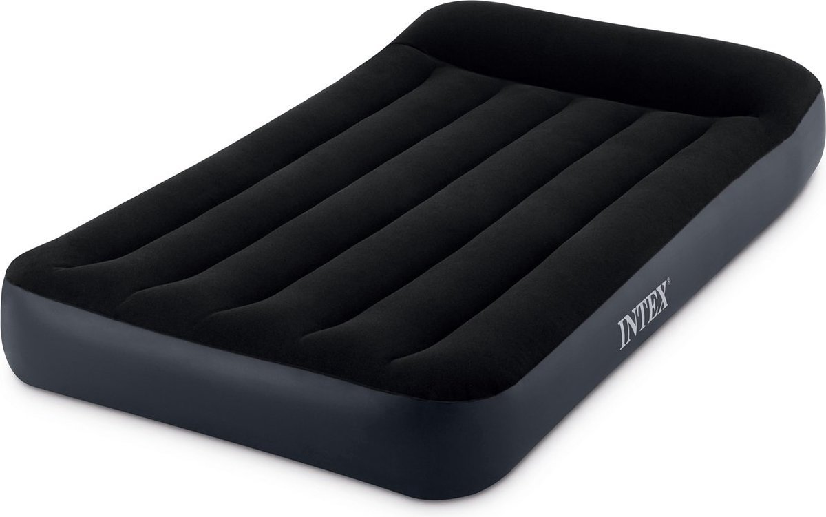 Luchtbed - 1 Persoons - Met Ingebouwde Pomp - 191x99x25 cm - Inclusief Draagtas - Zwart