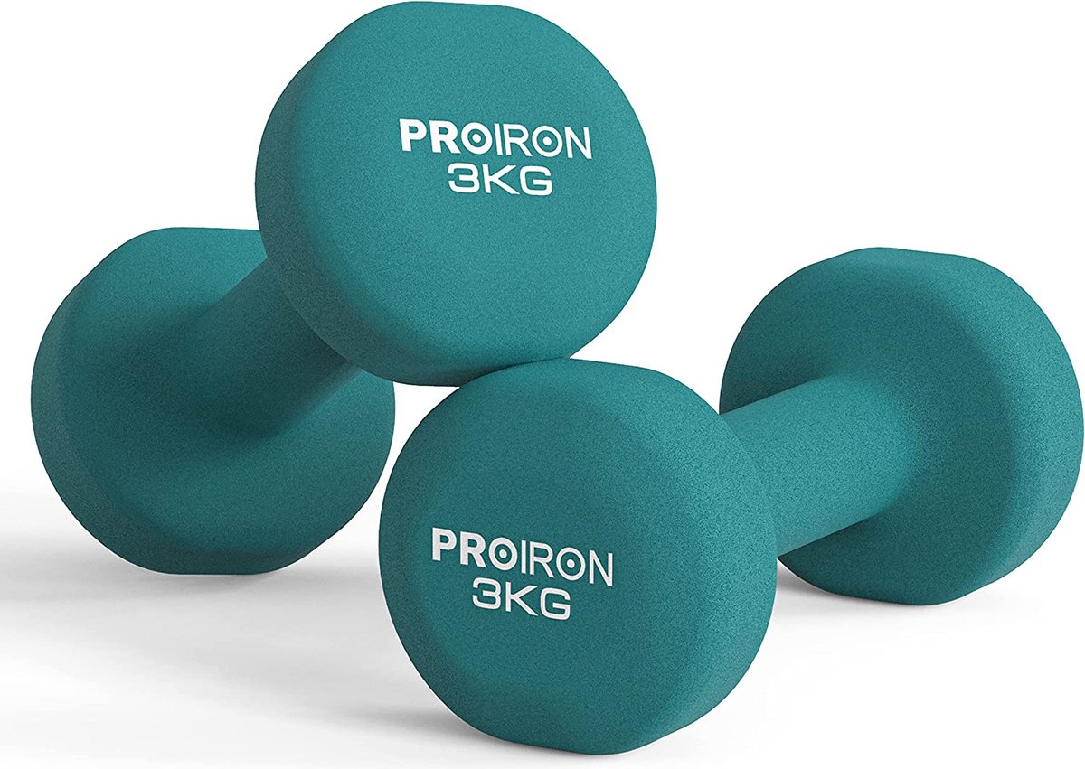 PROIRON Neopreen Dumbbellset - 2 x 3 kg