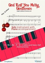 Christmas carols for all instruments and easy piano 10 - God Rest Ye Merry, Gentlemen (in Gm) for solo instrument w/ piano