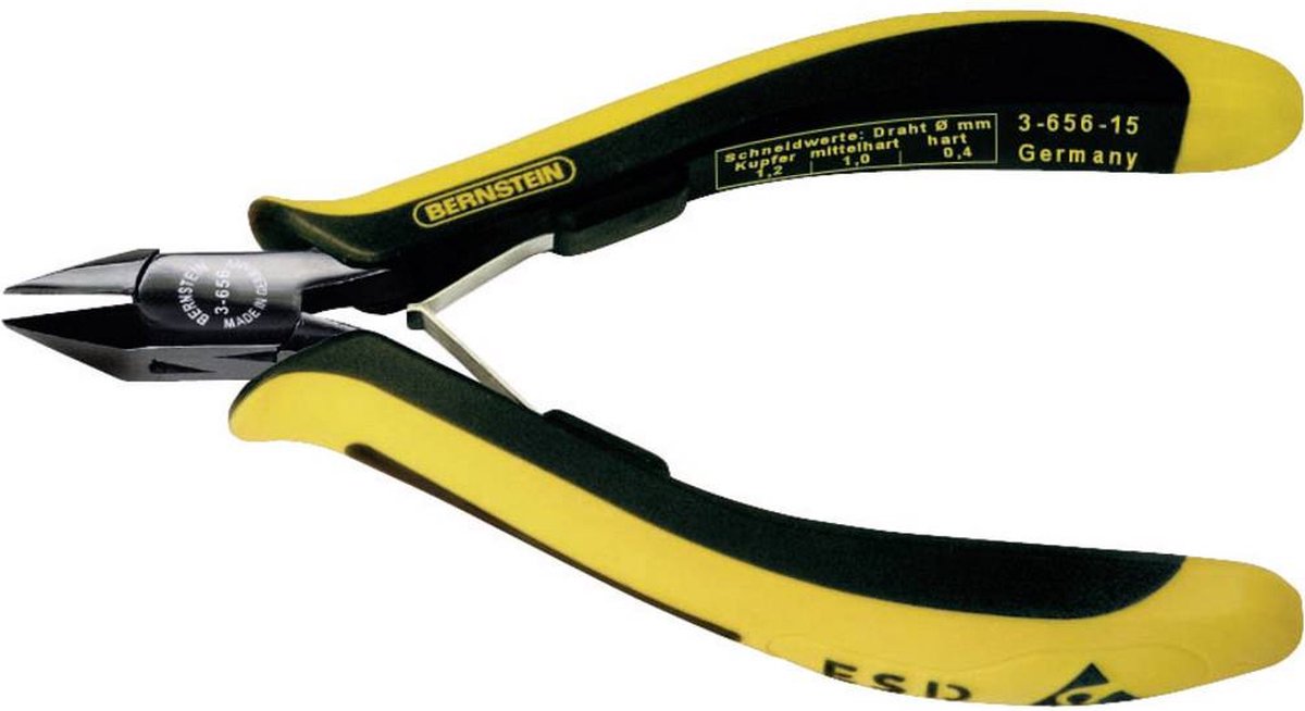 BERNSTEIN Tools for Electronics EUROline-Conductive 3-656-15 ESD Zijkniptang Met facet 125 mm